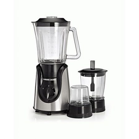 Black n Decker BX600G Glass Blender With Grinder & Mincer Chopper