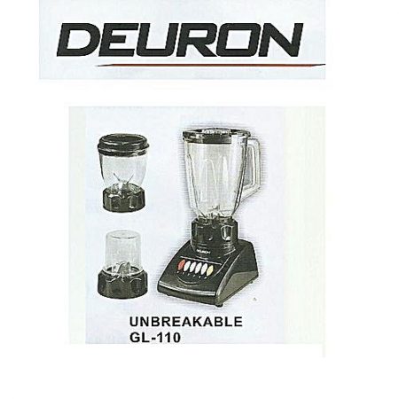 Deuron GL 110 - Blender Unbreakable with Dry, Wet Mill & Grinder - White ha723