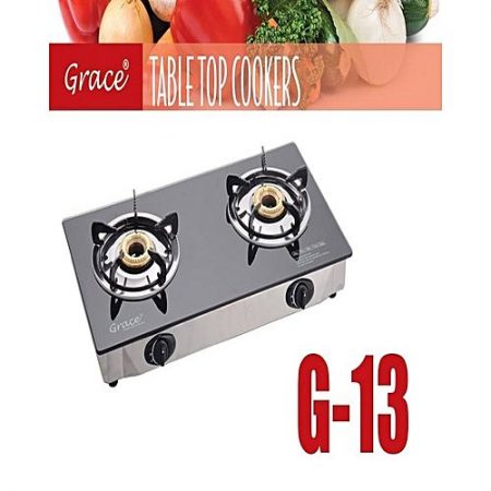 Grace Grace Home Appliances Two Burner Auto Ignition Gas Hob G-13 Gr ha47