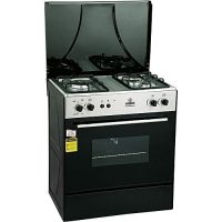 Indus 3 Burner Gas Cooking Range Black & Silver ha107