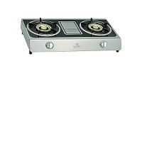 Indus CookTop Double Burner Steel Body 313-A ha174