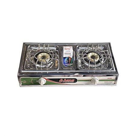 Kitchen King PK-200 Deluxe Auto Ignition Two Burner Stove STEEL NATURAL GAS ha271