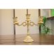 18kt Gold Plated Candle Holder (3 Arms)