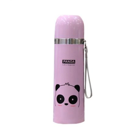 ART Fancy Double Wall Vacuum Cup Aluminium Water Bottle Pink