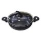 Domestic D-103 D Non Stick Wok With Glass Lid 32 cm