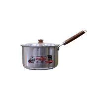 Domestic D-22A Sauce Pan With Lid Wooden Handle 8 Inch
