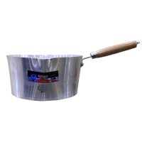 Domestic D-23D Milk Pan With Wooden Handle 9 Inch 6 Ltr