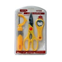 Kitchen Craft Tools Bottle Can Opener Peeler Slicer Scisso3 Pcs Set