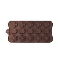 Multi Design FloweShape Silicone Chocolate Mould 1 Pcs