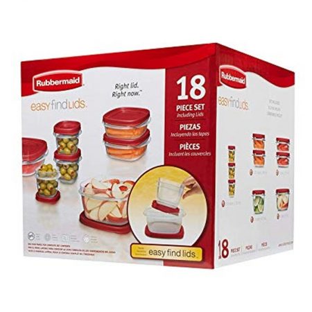 Rubbermaid Rm-1777170 18 Pieces Set Easy Find Lids