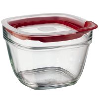 Rubbermaid Rm-2856005 5.5 Cup 1.3l Square Glass Food Storage Container