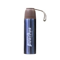 Sporty Fast Furious 9 Hot & Cold Water Bottle peach Silver Brown