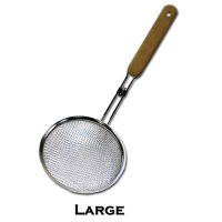Stainless Steel Spider Strainer With Wood Handle Large Design 1 Large