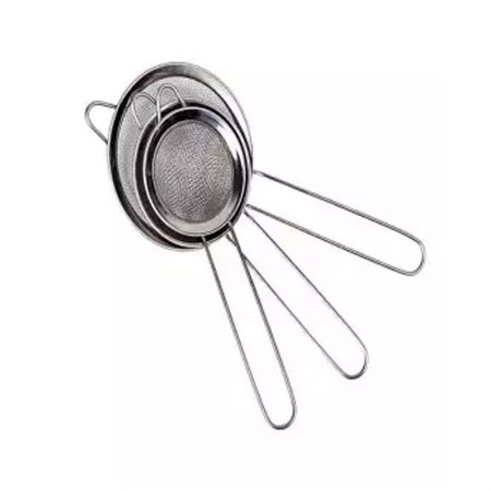 Stainless Steel Tea Strainer Silver Pack Of 3
