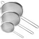 Kitchen Stainless Steel Flour Tea Strainer 3 Pcs