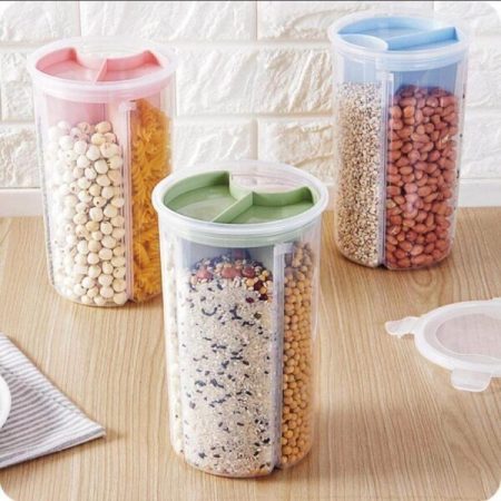 Marshal Storage Jar 3 Portion Transparent Storage Jar